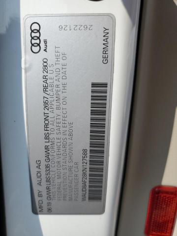 2019 AUDI A6 PREMIUM WAUD8AF28KN127588