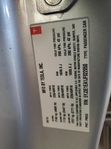 2018 TESLA MODEL 3 5YJ3E1EA1JF022050