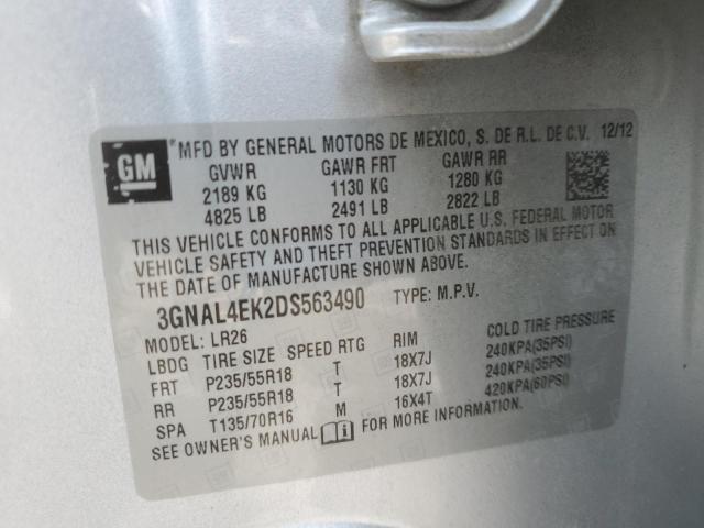 2013 CHEVROLET CAPTIVA LTZ - 3GNAL4EK2DS563490
