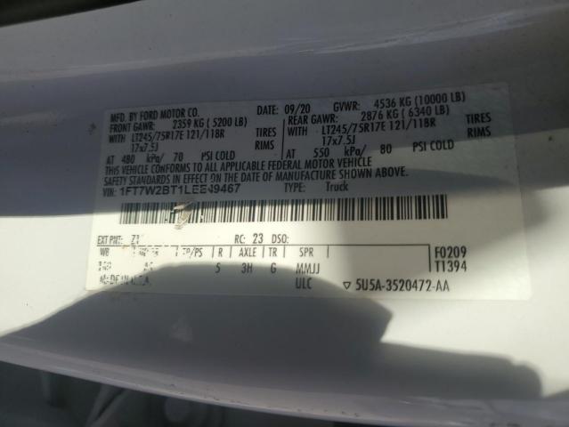 2020 FORD F250 SUPER 1FT7W2BT1LEE49467