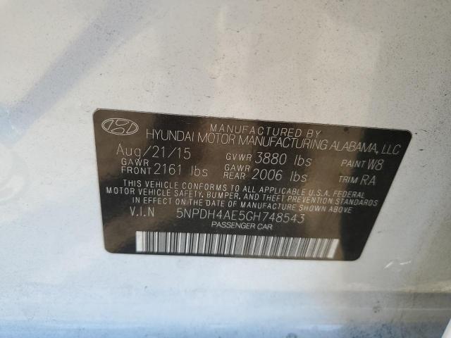2016 HYUNDAI ELANTRA SE - 5NPDH4AE5GH748543