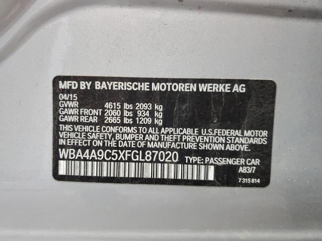 2015 BMW 428 I GRAN WBA4A9C5XFGL87020