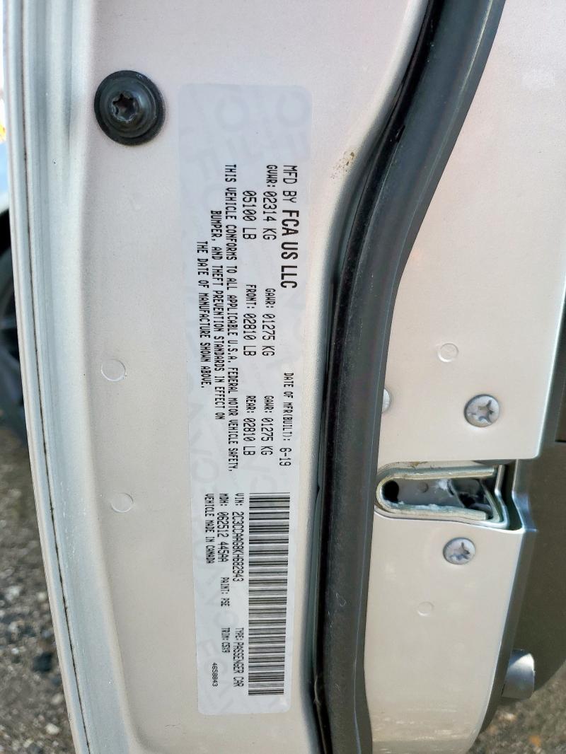 2019 CHRYSLER 300 TOURIN 2C3CCAAG8KH682943