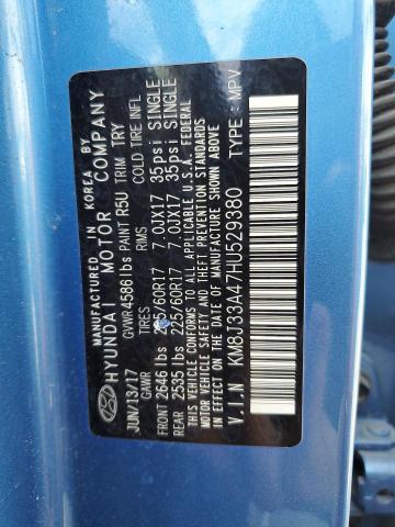 2017 HYUNDAI TUCSON LIM KM8J33A47HU529380