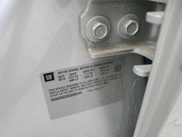 2016 BUICK REGAL PREM 2G4GS5GXXG9205944
