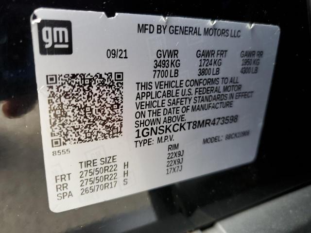 2021 CHEVROLET SUBURBAN K - 1GNSKCKT8MR473598