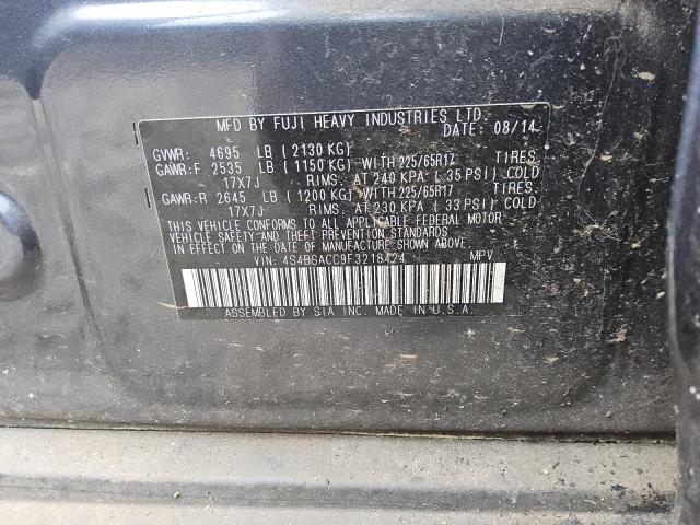 2015 SUBARU OUTBACK 2. 4S4BSACC9F3218424