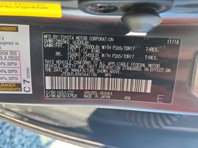 2019 TOYOTA 4RUNNER SR JTEBU5JRXK5641746