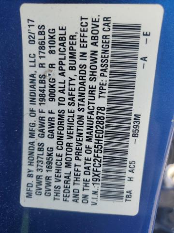 2017 HONDA CIVIC LX 19XFC2F55HE028878