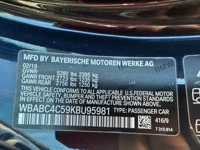 2019 BMW M850XI WBABC4C59KBU95981