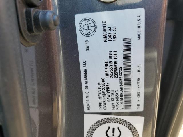 2019 HONDA ODYSSEY TO 5FNRL6H84KB513235
