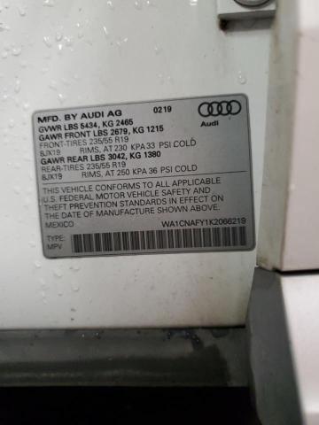 2019 AUDI Q5 PRESTIG WA1CNAFY1K2066219