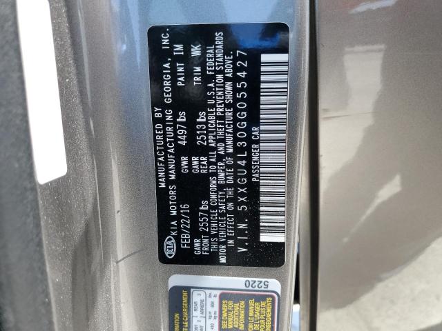 2016 KIA OPTIMA EX 5XXGU4L30GG055427