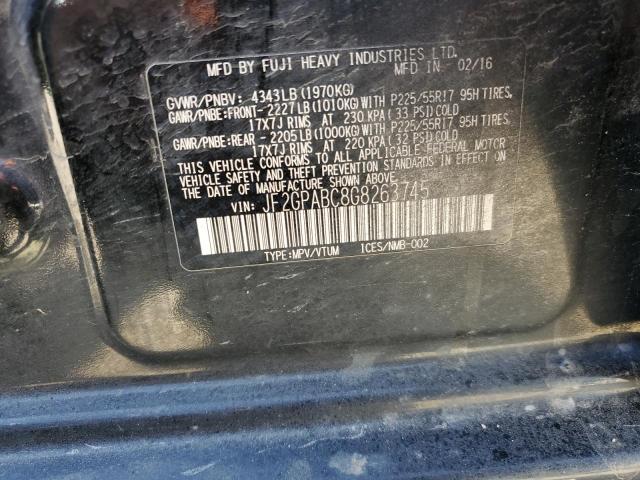 2016 SUBARU CROSSTREK - JF2GPABC8G8263745