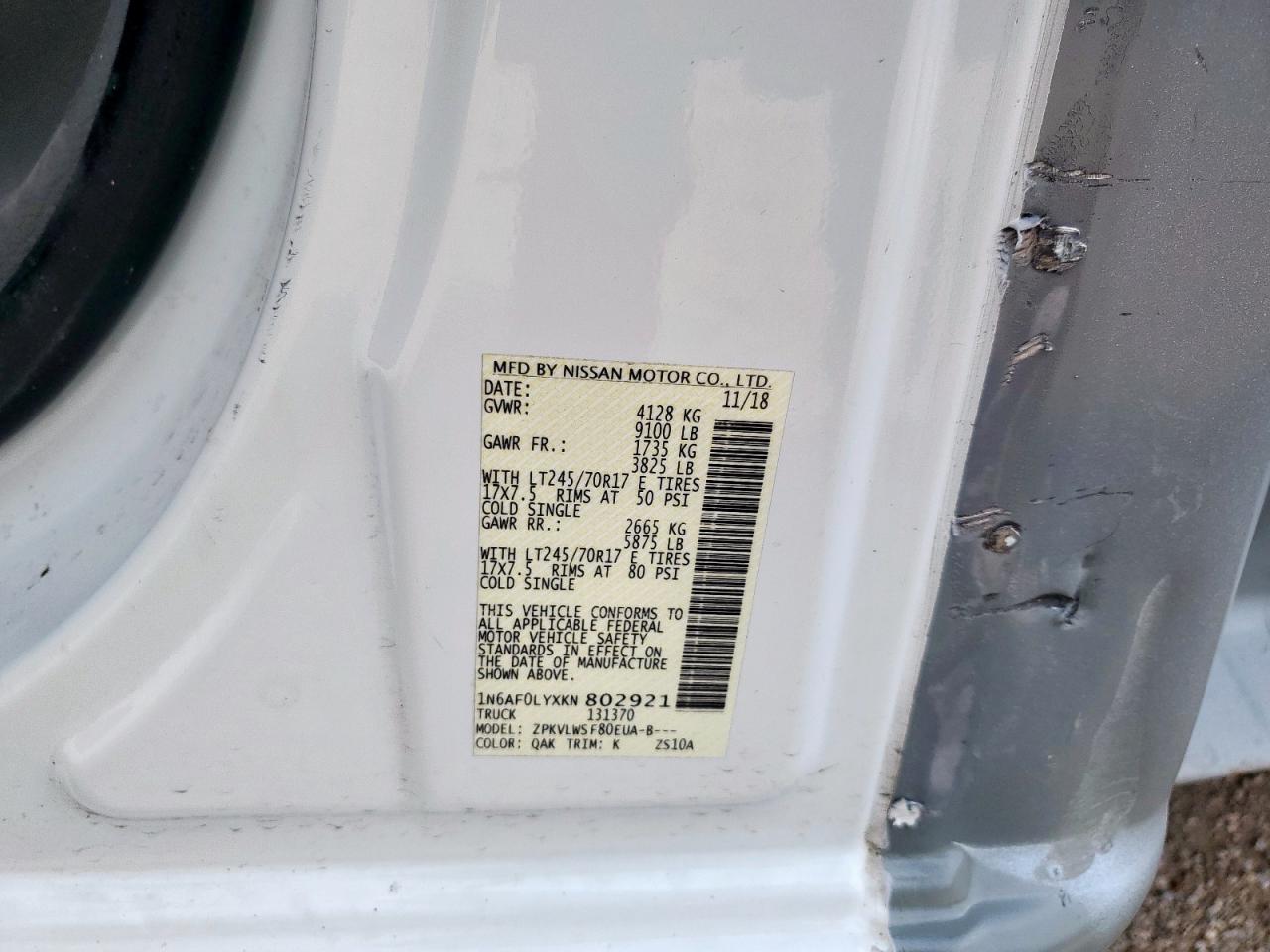 NISSAN NV2500 2500 S