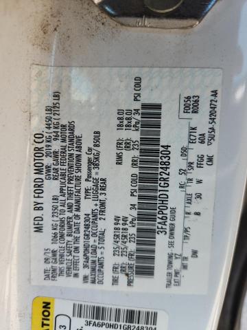 2016 FORD FUSION SE - 3FA6P0HD1GR248304