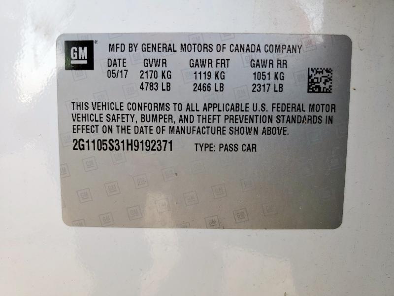 2017 CHEVROLET IMPALA LT #3275793517