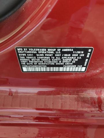 2019 VOLKSWAGEN PASSAT WOL 1VWLA7A33KC007700