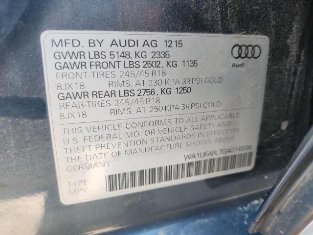 2016 AUDI A4 ALLROAD WA1UFAFL7GA014936