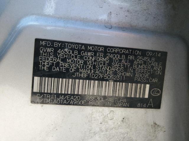 2015 LEXUS IS 250 JTHBF1D27F5052311