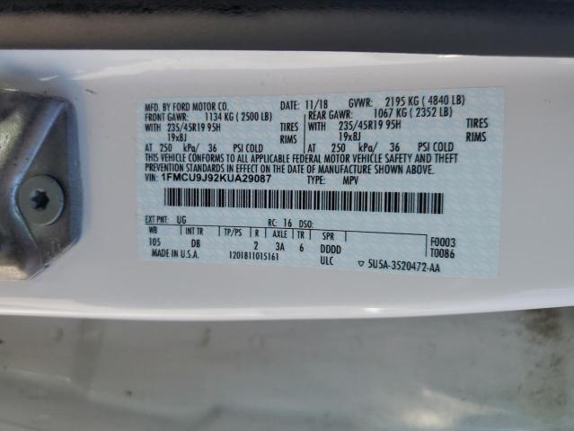 2019 FORD ESCAPE TIT 1FMCU9J92KUA29087