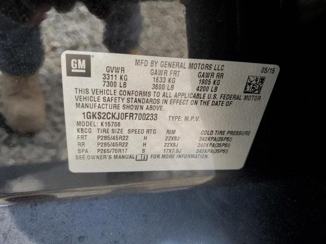 2015 GMC YUKON DENA 1GKS2CKJ0FR700233