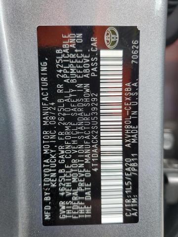 2025 TOYOTA CAMRY XSE 4T1DAACK2SU539292