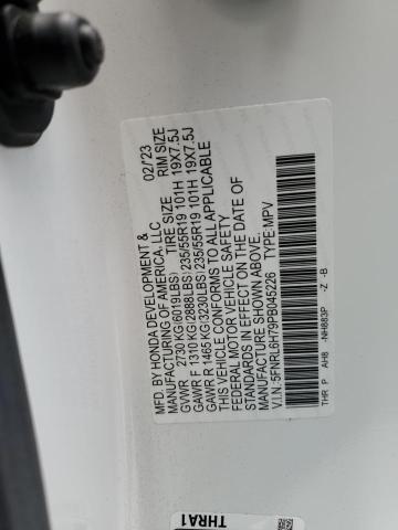 2023 HONDA ODYSSEY SPORT-L 5FNRL6H79PB045226
