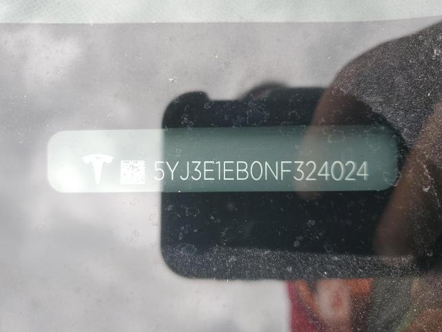 2022 TESLA MODEL 3 5YJ3E1EB0NF324024