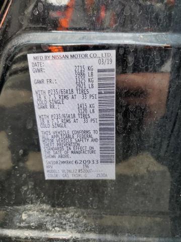 2019 NISSAN PATHFINDER S - 5N1DR2MM8KC620933