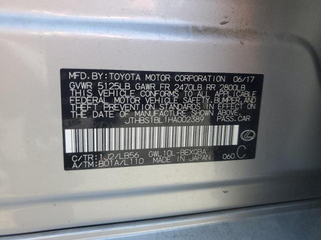 2017 LEXUS GS 450H BASE JTHBS1BL1HA002389