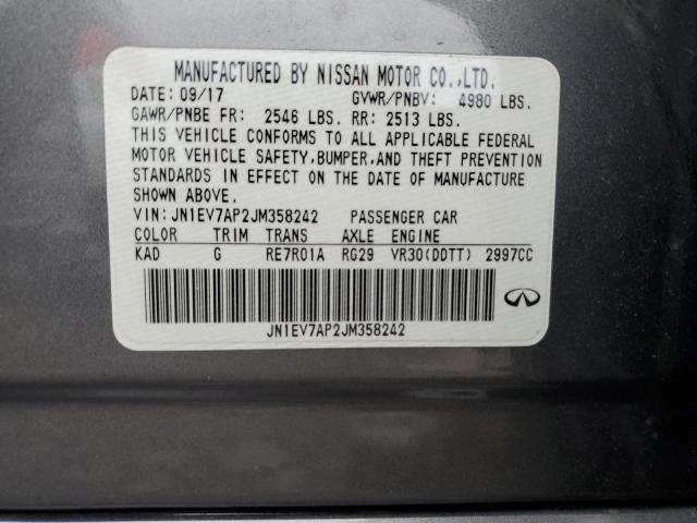 2018 INFINITI Q50 LUXE JN1EV7AP2JM358242