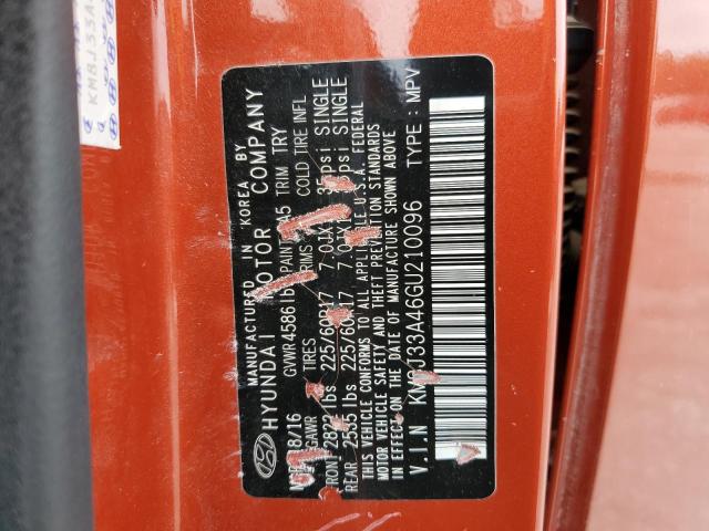 2016 HYUNDAI TUCSON LIM - KM8J33A46GU210096