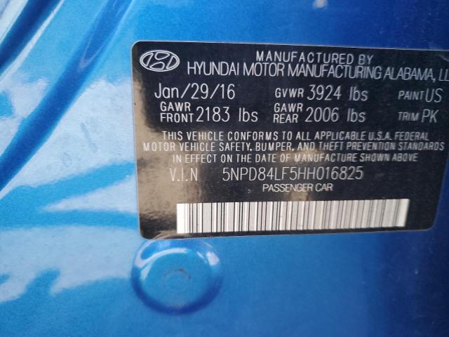 2017 HYUNDAI ELANTRA SE 5NPD84LF5HH016825