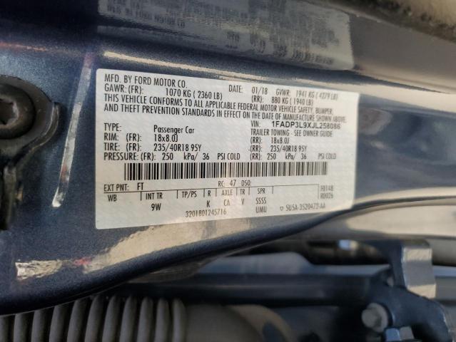 2018 FORD FOCUS ST 1FADP3L9XJL258086