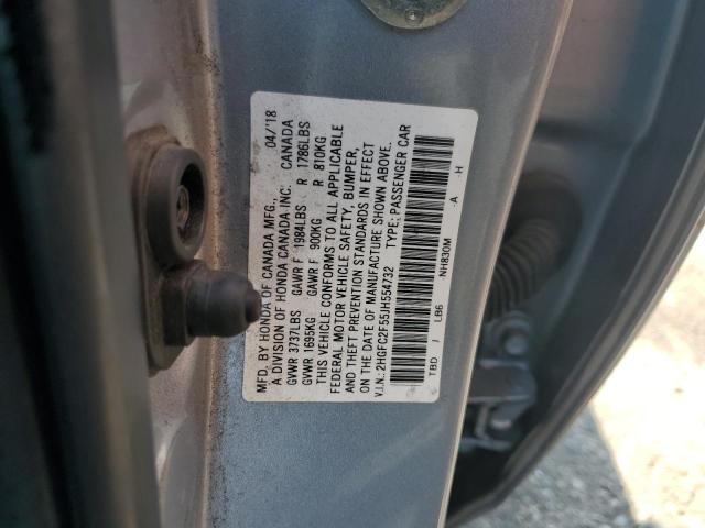 2018 HONDA CIVIC LX 2HGFC2F55JH554732