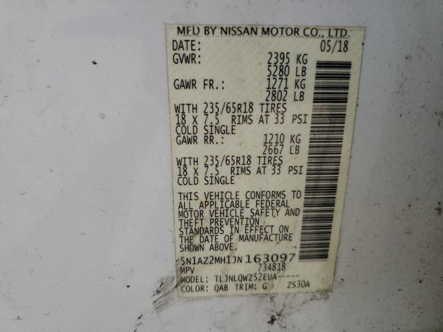 2018 NISSAN MURANO S 5N1AZ2MH1JN163097