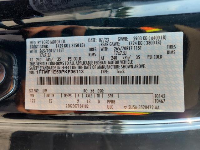 2023 FORD F150 - 1FTMF1E59PKF06113