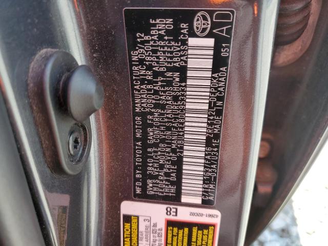 2013 TOYOTA COROLLA BA - 2T1BU4EE8DC953334