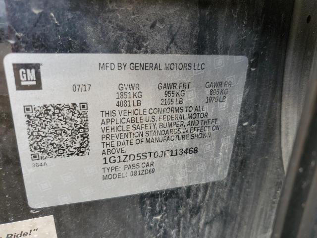 2018 CHEVROLET MALIBU LT - 1G1ZD5ST0JF113468