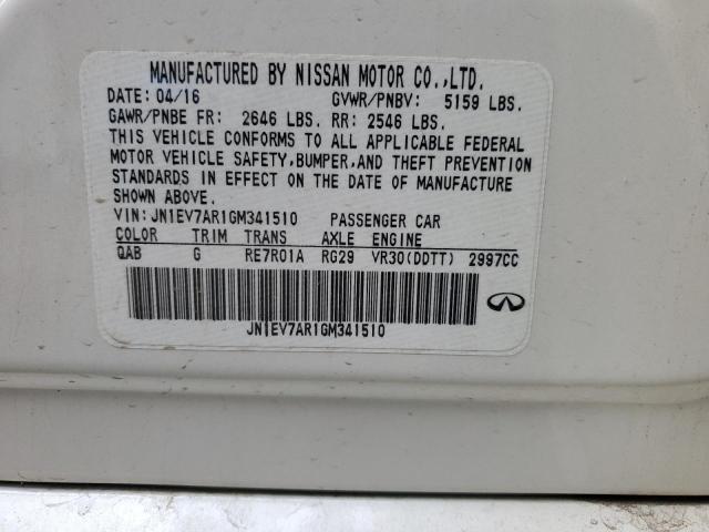 2016 INFINITI Q50 PREMIUM JN1EV7AR1GM341510