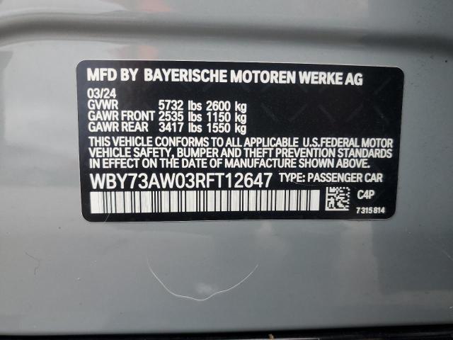 2024 BMW I4 EDRIVE WBY73AW03RFT12647