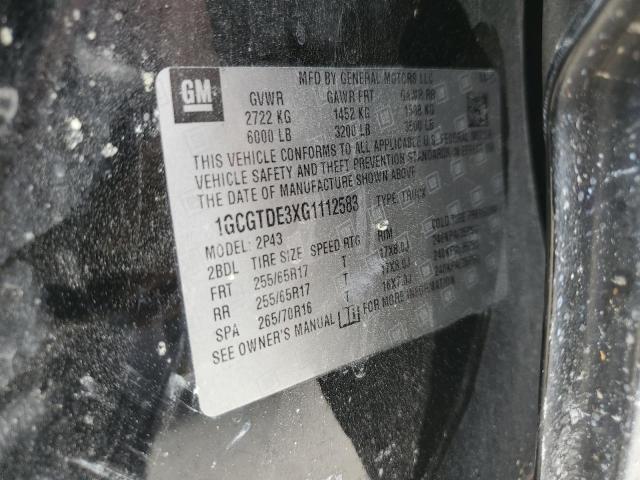 2016 CHEVROLET COLORADO Z - 1GCGTDE3XG1112583