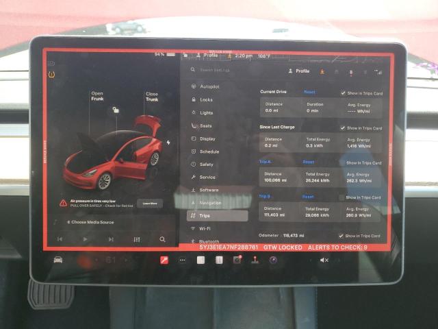 2022 TESLA MODEL 3 5YJ3E1EA7NF288761