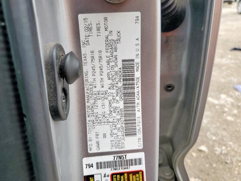 2015 TOYOTA TACOMA DOU 5TFJU4GN4FX078895