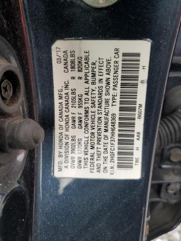 2017 HONDA CIVIC EX 2HGFC1F37HH648369