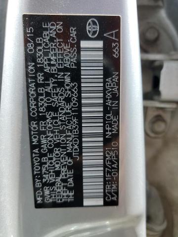 2015 TOYOTA PRIUS C JTDKDTB39F1109663
