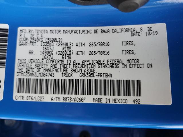 2020 TOYOTA TACOMA 3TMCZ5AN3LM304743