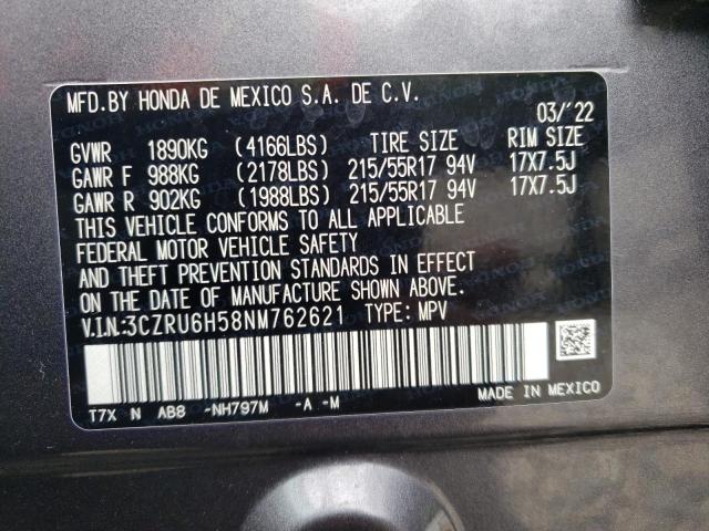 2022 HONDA HR-V EX - 3CZRU6H58NM762621