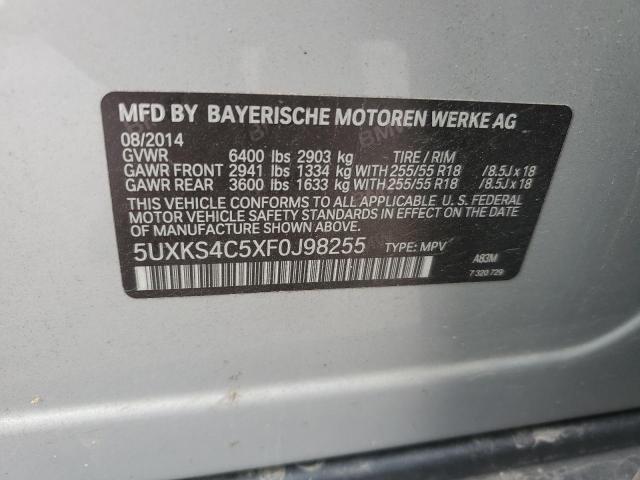 2015 BMW X5 XDRIVE3 5UXKS4C5XF0J98255